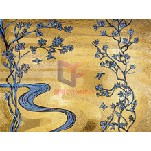 Gold Shining Glass Hand Cut Art Design Mosaic for Wall (CFD235)